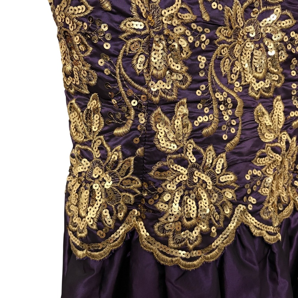 Vintage 80s Jessica McClintock Gunne Sax Whimsical Embroidered Party Dress Gala - Picture 2 of 11